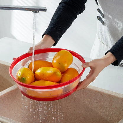 Microwave Splatter Cover Heating  Folding Cover Silicone Fresh-keeping Cover