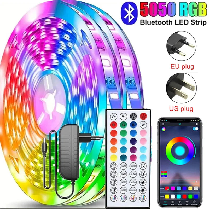 LED Strip Lights 24V 5050 RGB Led Light Flexible Lamp Tape Ribbon Luces Led Diode for Room Decor Lighting