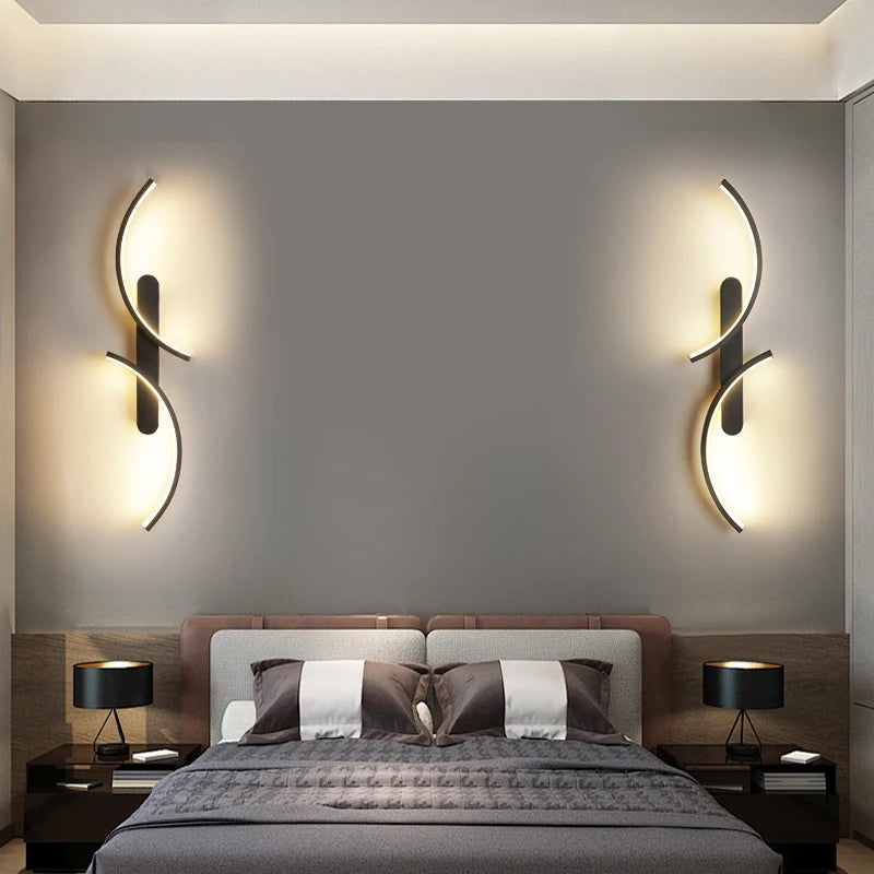 Modern Minimalist Wall Sconce Stylish Wall Lamp LED Sleek C Shape