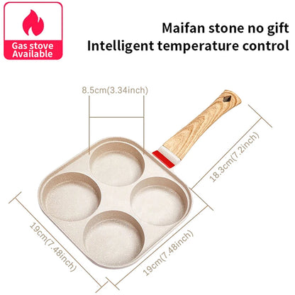 Non-stick Egg Pancake Four-hole Frying cooking Pan