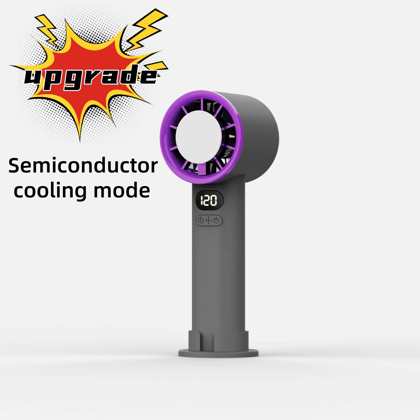 Portable Hand Fan , 120 Wind Speeds, Mini Bladeless Handheld Fan,