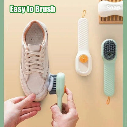 Shoes Brush Automatic Liquid Discharge Multifunction Press Out Shoes Cleaner
