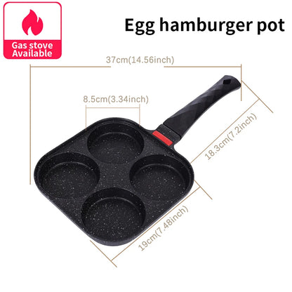 Non-stick Egg Pancake Four-hole Frying cooking Pan